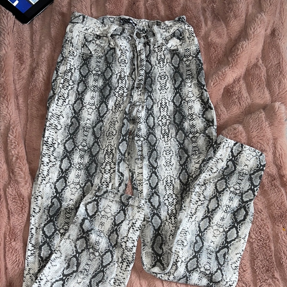 Snake print pants